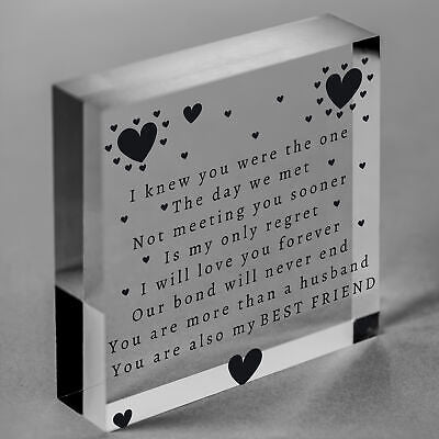 Anniversary Gift For Husband or Wife Valentines Gift For Him Her Wooden Heart