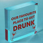 GET DRUNK HERE Home Bar Sign Man Cave Kitchen Wall Plaque FRIEND GIFT For Men