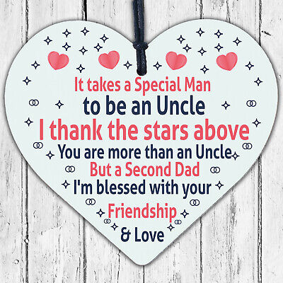 THANK YOU Uncle Gifts For Uncles Birthday Wooden Heart Uncle Christmas Gift Sign