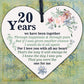 Anniversary 20th Wedding Anniversary Engagement Wood Heart Plaque Gift Keepsake