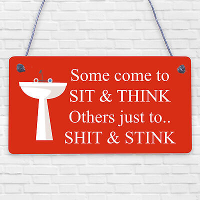 Come To Sit Funny BATHROOM Signs Chic Door Plaque for Toilet Bathroom The Loo