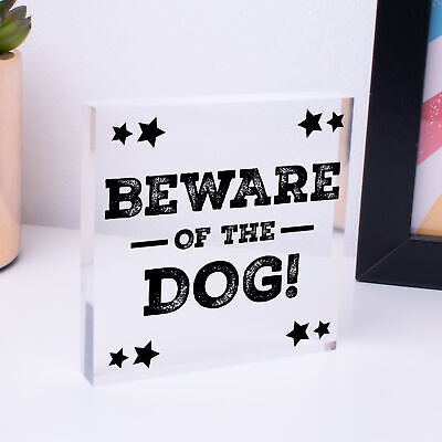 Beware Of The Dog Novelty Wooden Hanging Shabby Chic Plaque Dog Owner Sign Gift