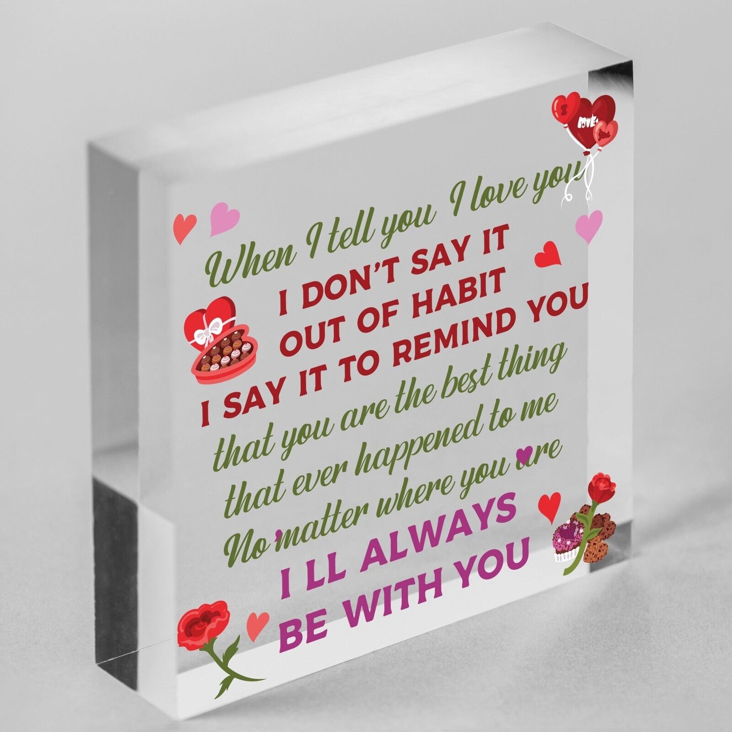 Special Love Plaque Girlfriend Boyfriend Anniversary Gifts For Husband Wife Gift