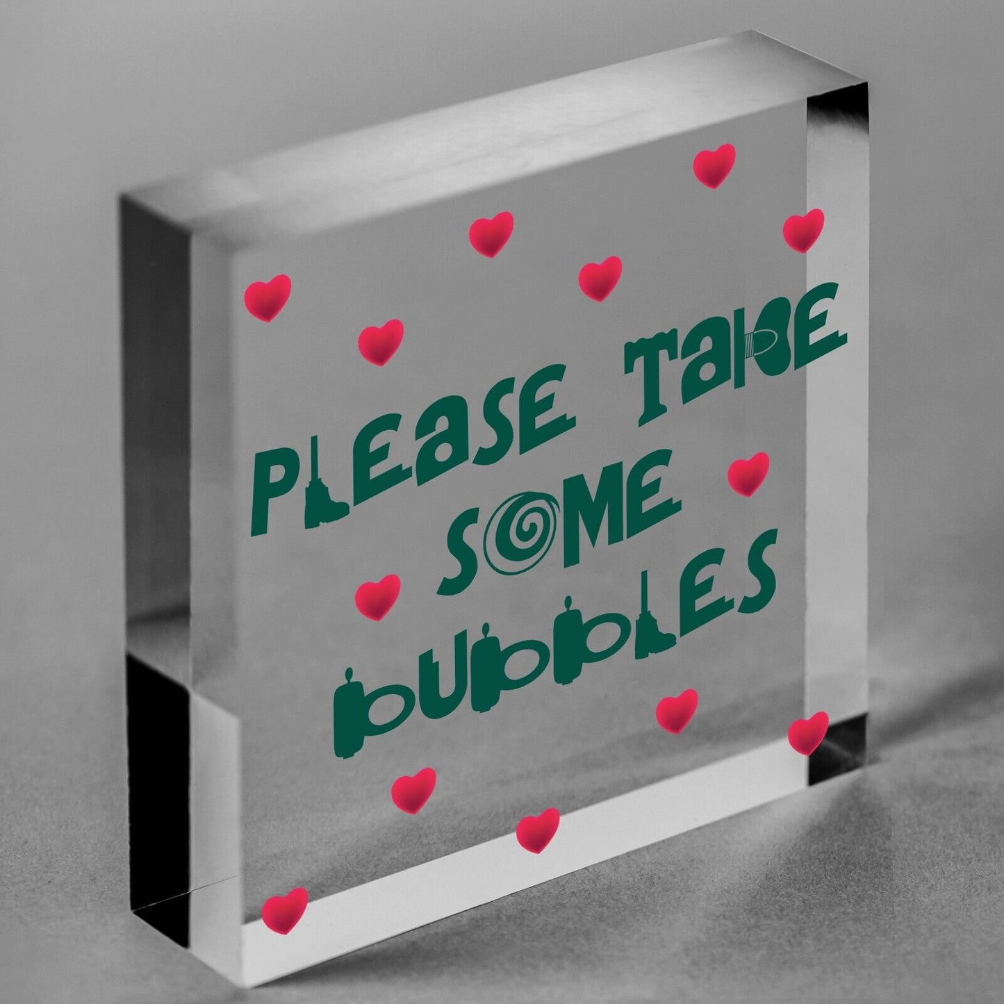 Please Take Some Bubbles Hanging Cute Wedding Table Plaque Decoration Gift Sign