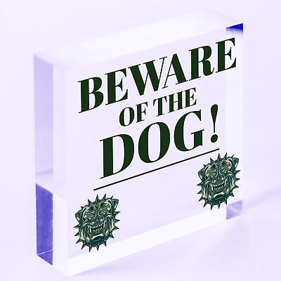 Beware Of The Dog Novelty Wooden Hanging Shabby Chic Plaque Dog Owner Sign Gift