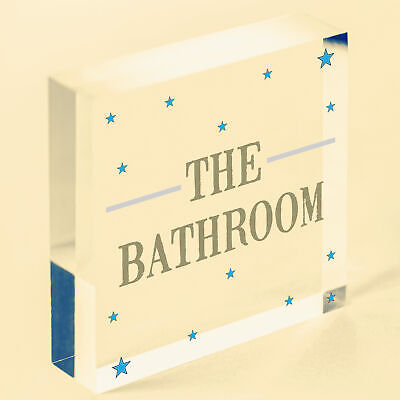 The Bathroom Hanging Sign Bathroom Toilet Decor Marble Theme Home Gift