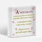 Soulmate Gifts Anniversary Gift For Husband Wife Boyfriend Girlfriend Heart Sign