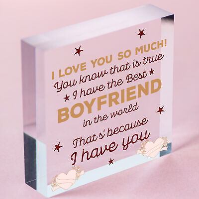 Boyfriend Christmas Card Gifts Wooden Heart Anniversary Gifts For Him Keepsakes