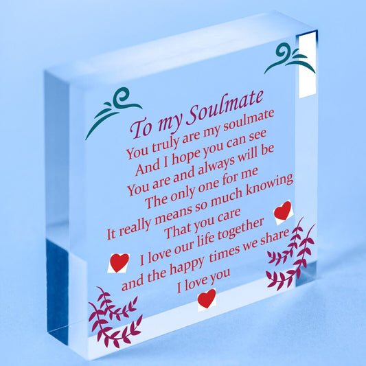 Soulmate Gift For Her Heart Anniversary Valentines Gift For Boyfriend Girlfriend