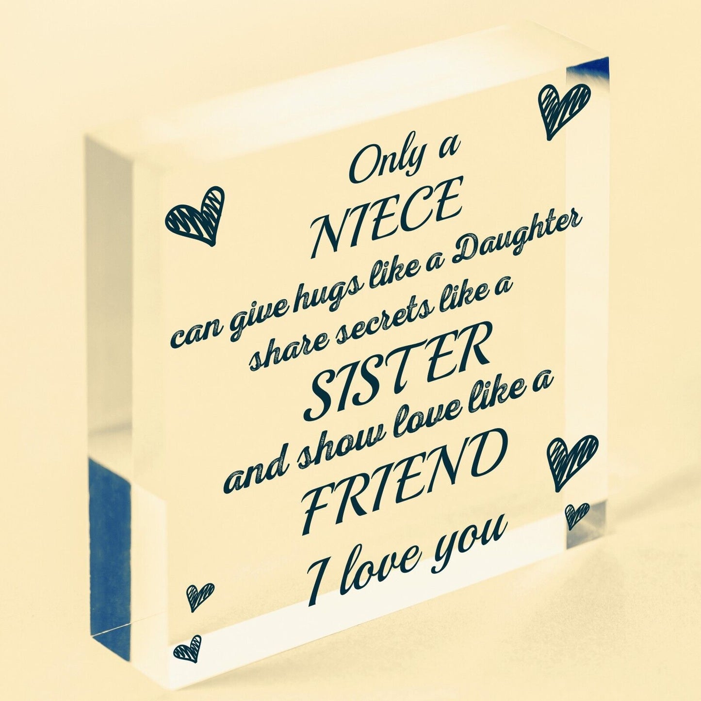 Auntie Plaque Heart Auntie Birthday Christmas Gift From Niece Nephew Sister Gift