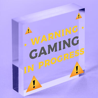 WARNING Gaming Door Sign Gamer Gifts Gamer Accessories Gamer Wall Art Decor