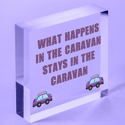 WHAT HAPPENS IN THE CARAVAN Funny Caravan Door Sign Home Decor Gift