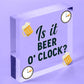 Beer Signs Beer O'Clock Hanging Garden Shed Sign Wall Pub Bar Plaque Friend Gift