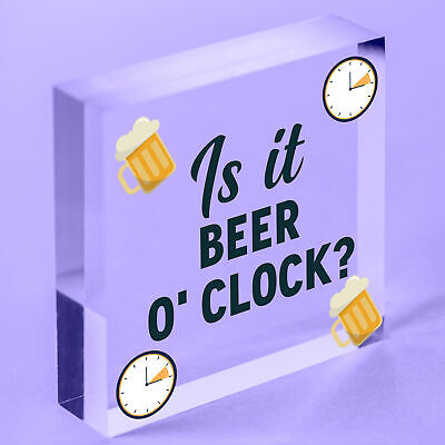 Beer Signs Beer O'Clock Hanging Garden Shed Sign Wall Pub Bar Plaque Friend Gift