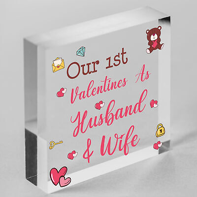 1st Valentines Day As Husband Wife Valentines Day Card For Husband Wife Heart