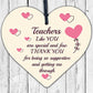 Teachers Like You Wood Heart Plaque Leaving Gift Nursery Preschool Thank You