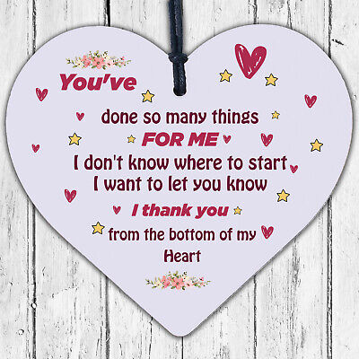 Special Thank You Gift Wood Heart Teacher Mentor Volunteer Friend Gift Keepsake