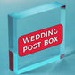 Wedding Post Box Hanging Decorative Plaque Well Wishes Table Presents Cards Sign