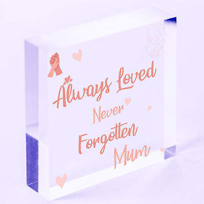 Special Mum Wood Heart Memorial Grave Tribute Plaque Christmas Tree Memorial