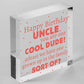 Cool Funny Happy Birthday Heart Uncle Gifts For Him Man Family Signs Thank You