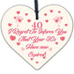 40th Birthday Men Women Funny Wooden Heart Sign Gift Friend Birthday Decoration