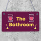 THE BATHROOM' Shabby Chic Door Sign Plaque Sign for Toilet or Bathroom The Loo