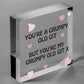 Youre My Grumpy Old Git Novelty Wooden Hanging Heart Valentines Day Gift For Him