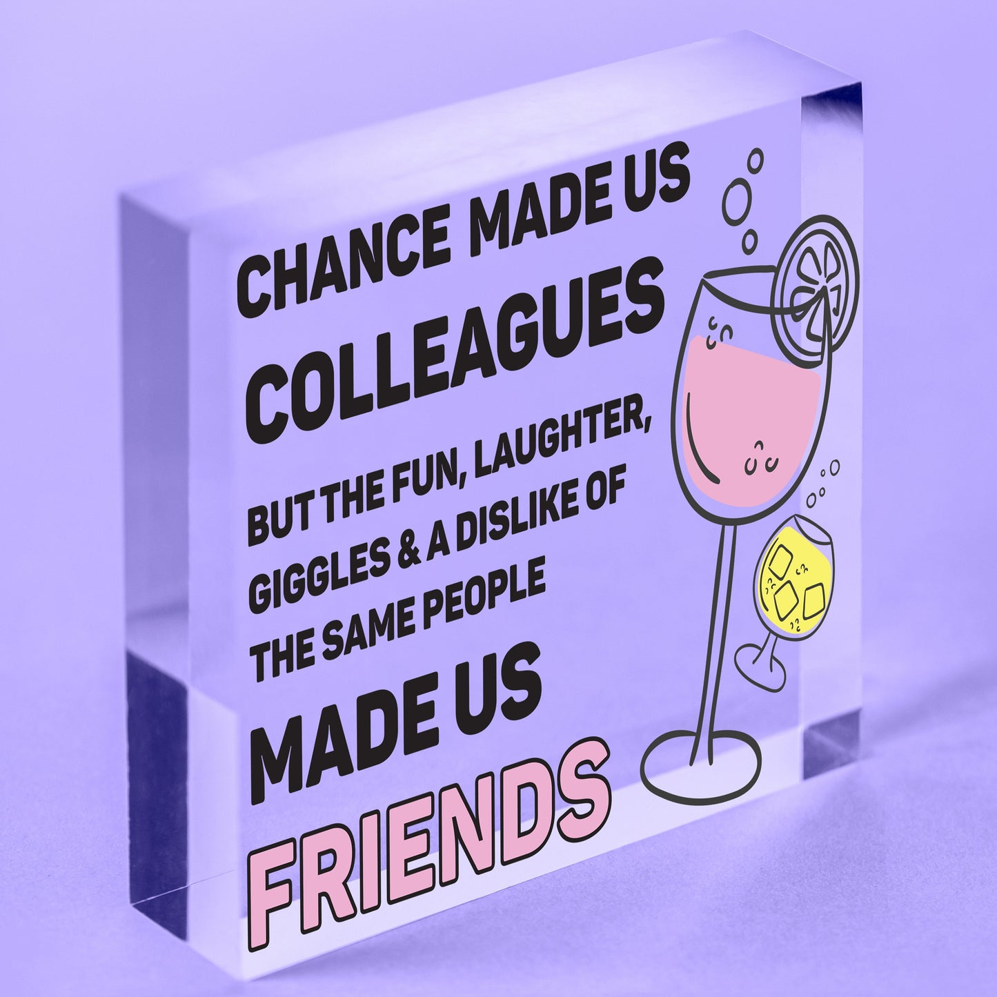 Chance Made Us Colleagues Gifts Heart Plaque Hanging Sign Friendship Friends