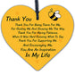 Thank You For Being There For Me Wooden Hanging Heart Love Friendship Plaque