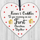 1st First Christmas Baby Mum Mummy Gift Xmas Bauble Decoration Wooden Heart Sign