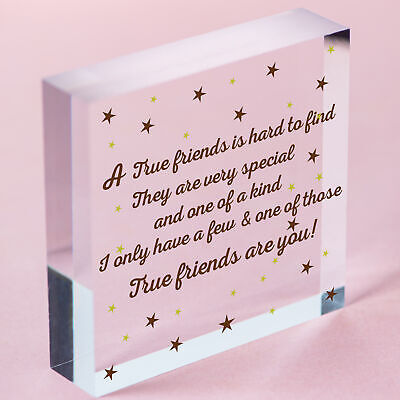 True Friend Wooden Special Friendship Gift For Women Thank You Gift Keepsake