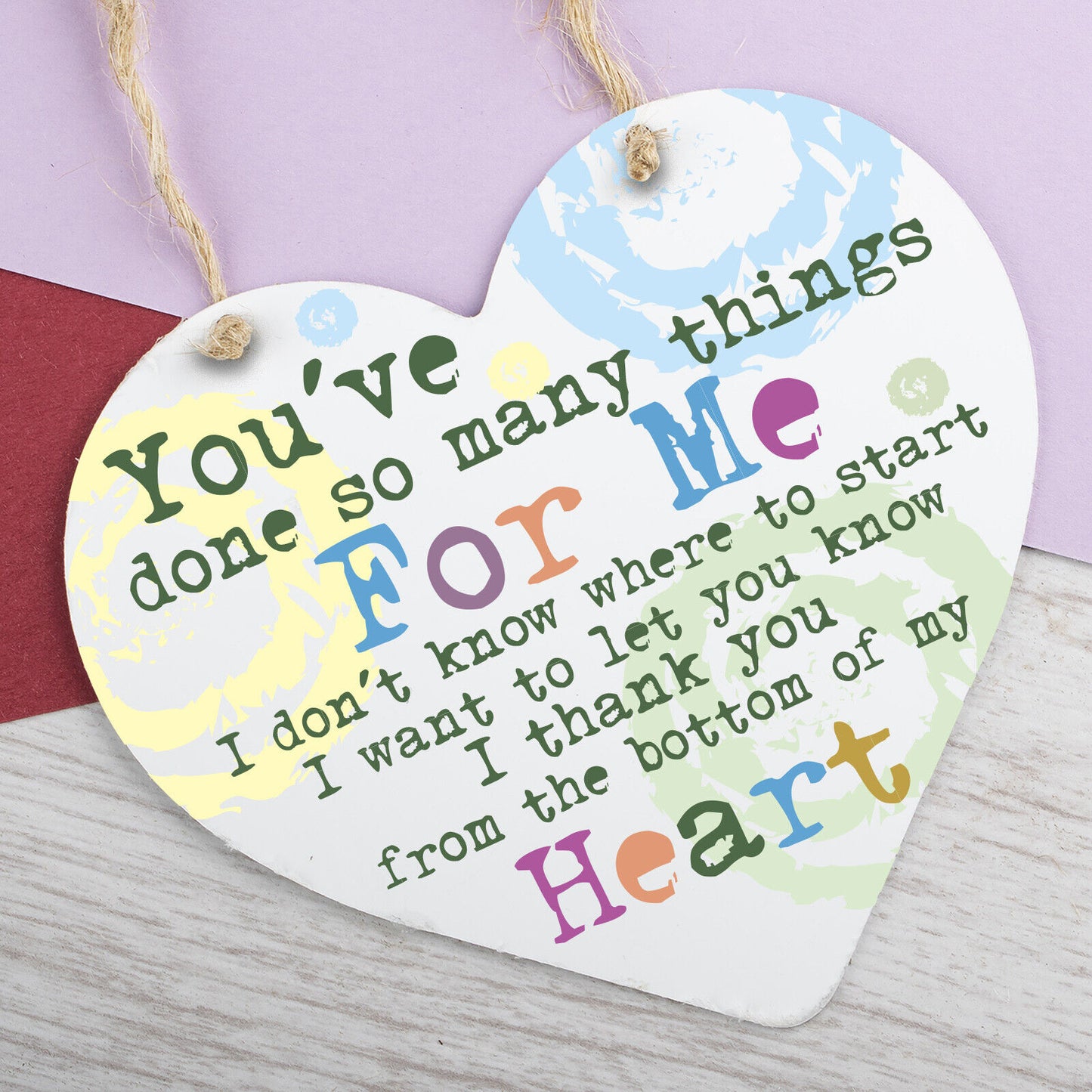 Special Thank You Friend Gift Heart Hanging Sign Teacher Gifts Friendship