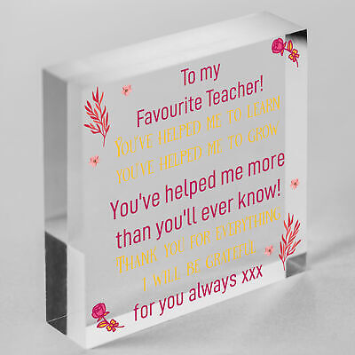 Teacher Gifts Poem Special Thank You Gift For Nursery Teacher Assistant Heart