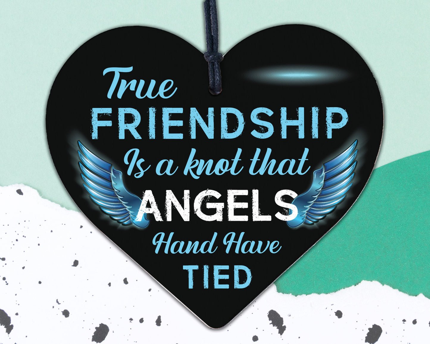 True Friendship Knot Angels Best Friend Gifts Hanging Plaque Friends Home Sign