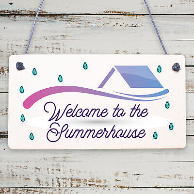 Welcome To The Summerhouse Sign New Home Gift Friendship Gift Home Decor