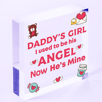 Daddy's Girl Wooden Heart Grave Memorial Father's Day Bereavement Sign Plaques