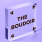 The Boudoir Vintage Shabby French Powder Room Hanging Plaque Bath/Bedroom Sign