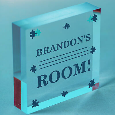 Personalised Door Space Theme Sign Kids Bedroom Grandson Son Nephew Boys