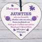 Auntie Gifts Wooden Heart Auntie Decoration THANK YOU Gift For Auntie Friendship