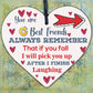 Best Friend Novelty Wooden Heart Sign Christmas Gift For Friend Thank You Gifts