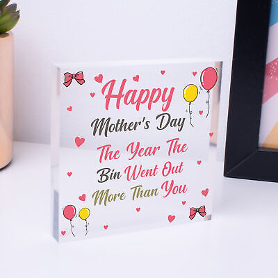 Funny Mothers Day Gift For Mum Mummy Lockdown Novelty Mother's Day Gift Sign