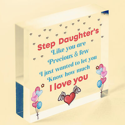 Step Daughter Birthday Christmas Card Gift For Daughter From Step Mum Dad Heart