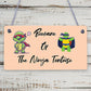 Beware Of The Ninja Tortoise Hanging Plaque Reptile Tank Door Gate Sign Garden