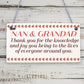 Best Nan And Grandad Gift Home Plaque Grandparent Sign Keepsake THANK YOU Gift