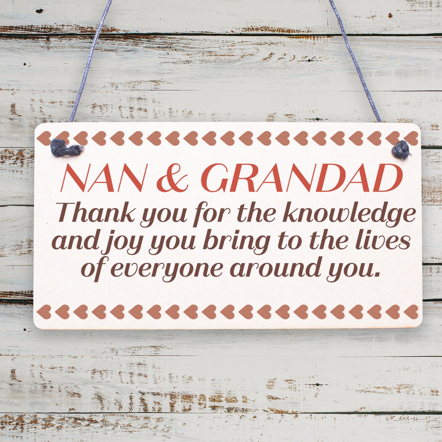 Best Nan And Grandad Gift Home Plaque Grandparent Sign Keepsake THANK YOU Gift