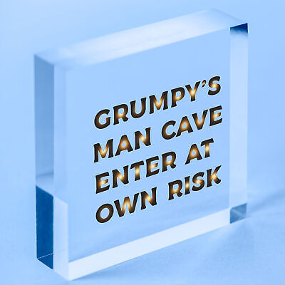 Man Cave Plaque Garage Signs For Men Shed Dad Grandad Son Birthday Gift For Men