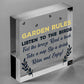 Garden Rules Sign Engraved Wood Garden Signs And Plaques Shed Sign Novelty