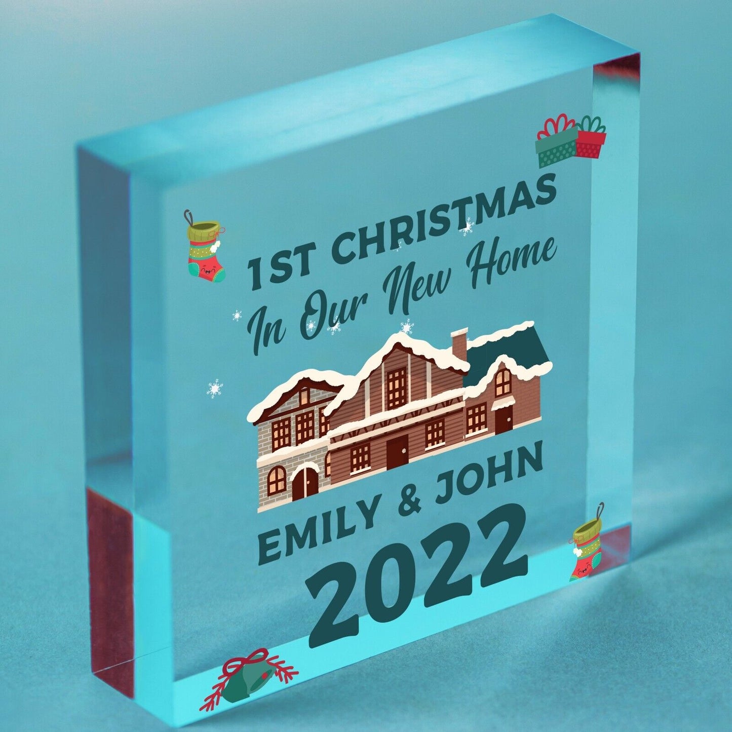 1st Christmas In New Home Acrylic Block 1st Christmas Sign Xmas Decor