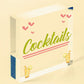 Cocktail Neon Effect Hanging Plaque Home Bar Pub Sign Friendship Man Cave Sign