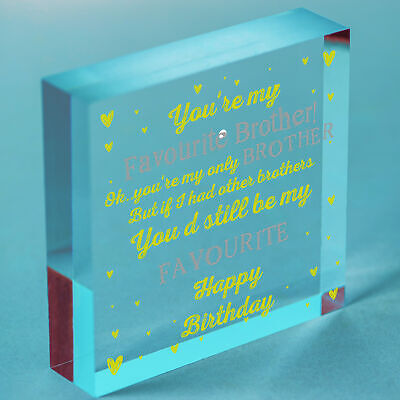 Brother Birthday Gifts For Him Sister Mum Dad Funny Card Baby Family Plaque Gift